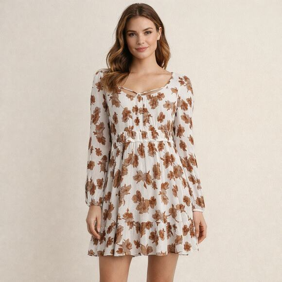 Altar'd State Dresses & Skirts - Altar'd State White Floral Mini Dress Size Medium